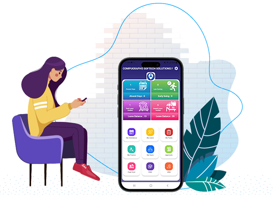 Employee getting the benefits of HRMS system on their phone